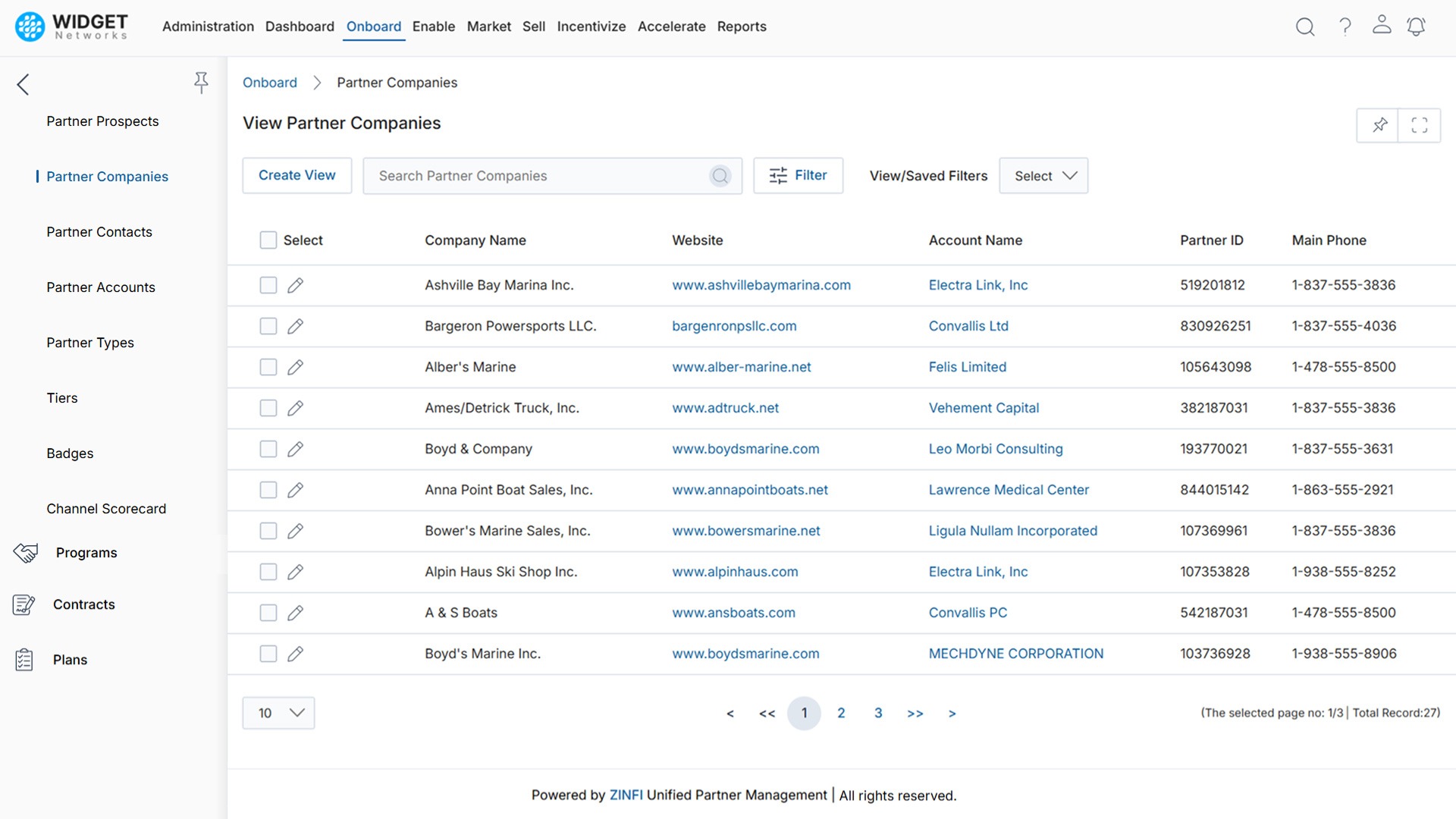 Partner Management Partner Companies