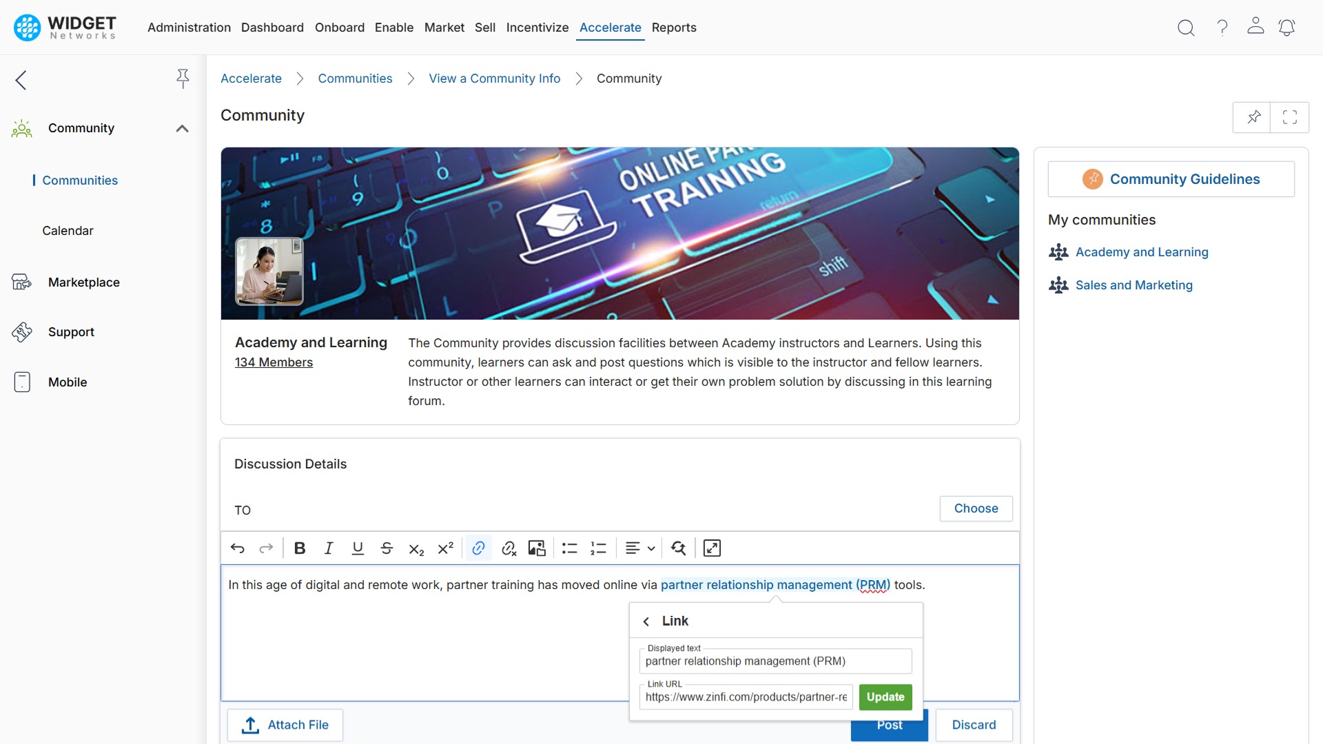 Community & Discussions Management Seamless Integration with Key Modules